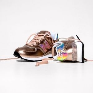 New Balance Glitter Punk 574- Rose Gold-Pink- Size 8.5